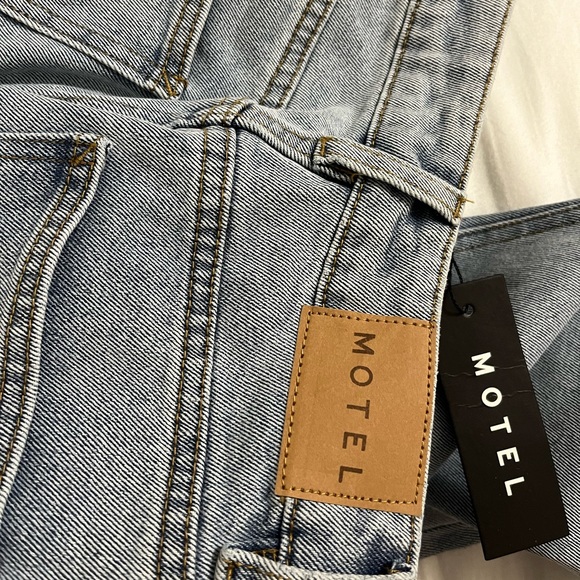Motel Rocks light wash split bootcut jeans, never worn with tags - Picture 4 of 5